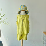 【hamomisi】Linen short pants(110~150)