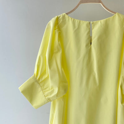 【ハモミシノオトナフク】V-neck puff sleeve OP