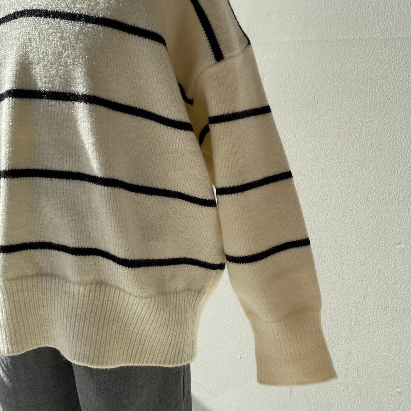 【hamomisi】Stripe knit (90~130)