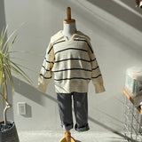 【hamomisi】Stripe knit (90~130)
