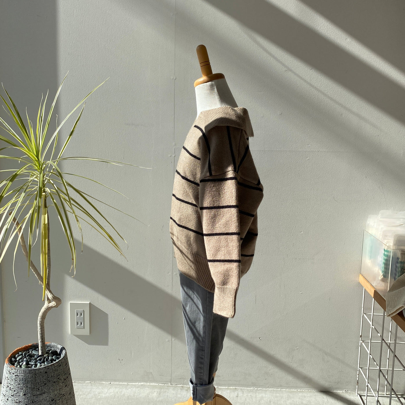 【hamomisi】Stripe knit (90~130)