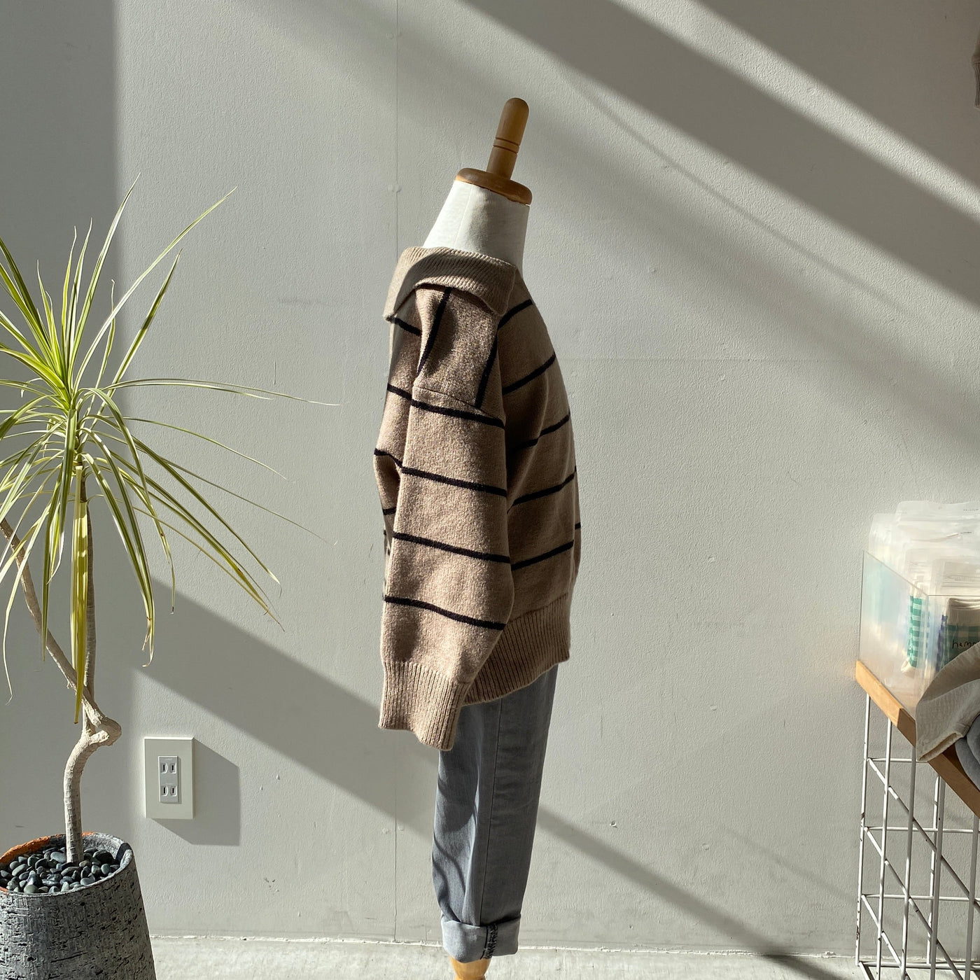 【hamomisi】Stripe knit (90~130)