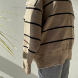【hamomisi】Stripe knit (90~130)