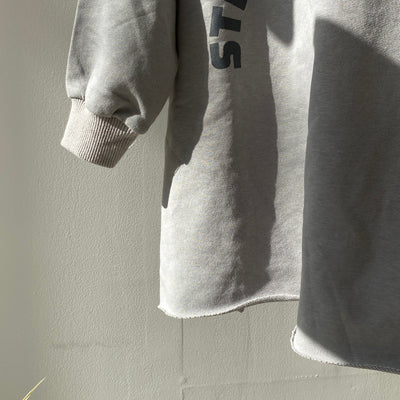 【hamomisi】Long logo sweat shirt (90~130)