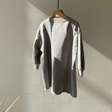 【hamomisi】Long logo sweat shirt (90~130)