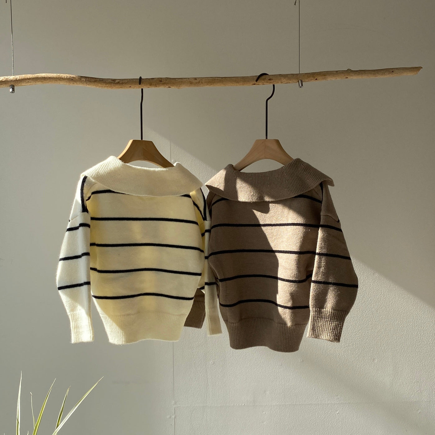 【hamomisi】Stripe knit (90~130)