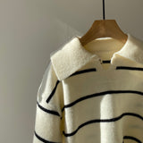 【hamomisi】Stripe knit (90~130)