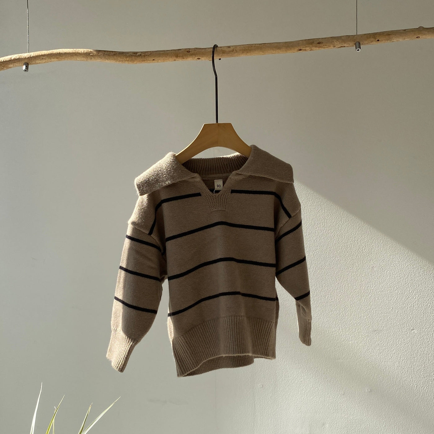 【hamomisi】Stripe knit (90~130)