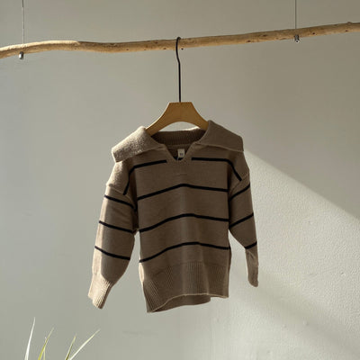 【hamomisi】Stripe knit (90~130)