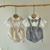 【hamomisi】Rompers with bow tie(73~90cm)