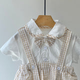 【hamomisi】Rompers with bow tie(73~90cm)
