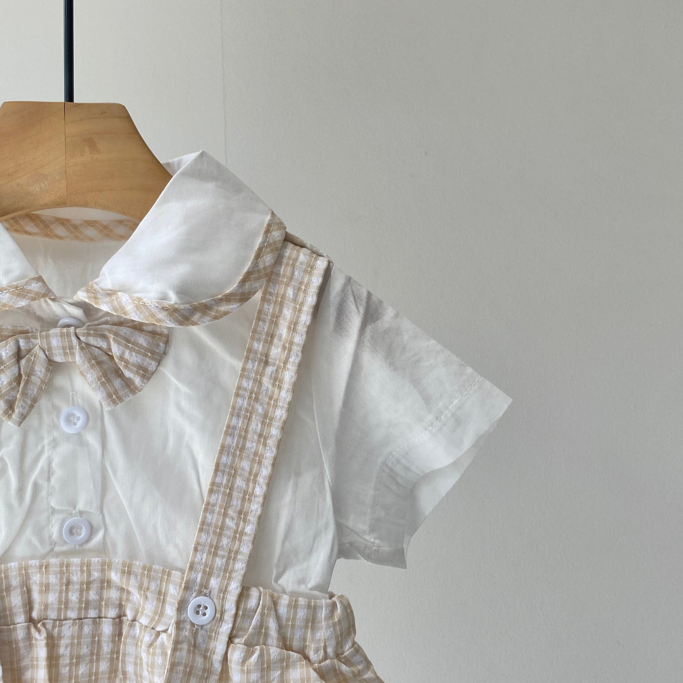 【hamomisi】Rompers with bow tie(73~90cm)