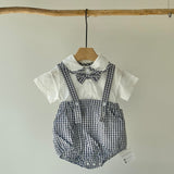 【hamomisi】Rompers with bow tie(73~90cm)