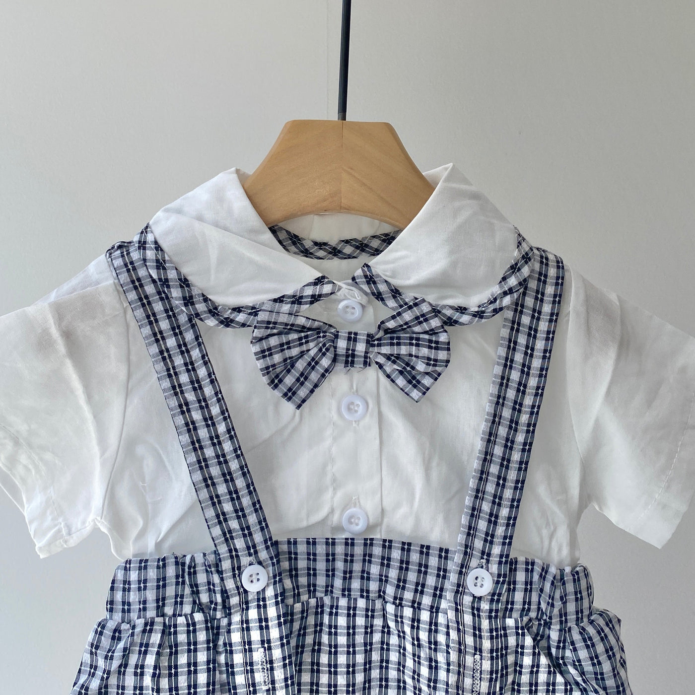 【hamomisi】Rompers with bow tie(73~90cm)