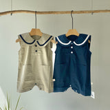 【hamomisi】Sailor sleeveless rompers(73~90)
