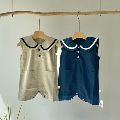 【hamomisi】Sailor sleeveless rompers(73~90)
