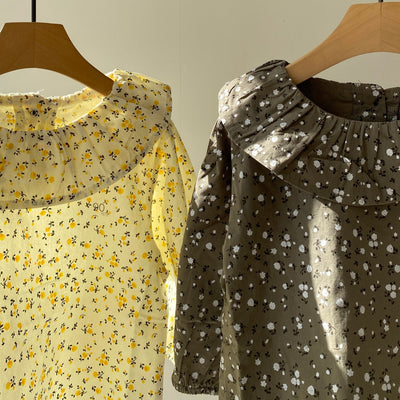 【hamomisi】Ruffle collar shirt(80~100cm)