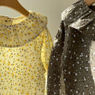 【hamomisi】Ruffle collar shirt(80~100cm)