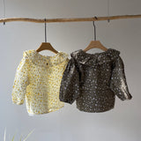 【hamomisi】Ruffle collar shirt(80~100cm)