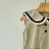 【hamomisi】Sailor sleeveless rompers(73~90)