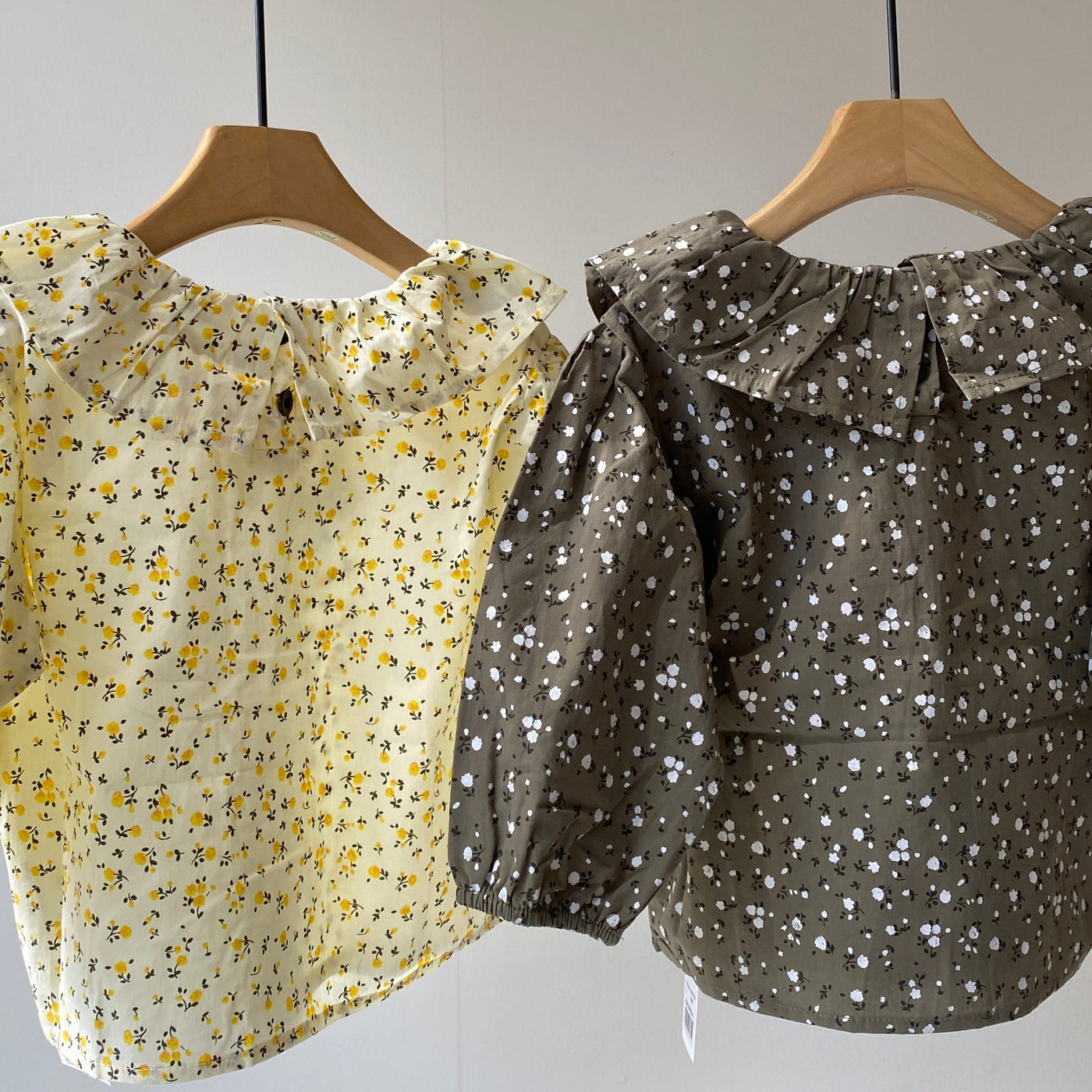 【hamomisi】Ruffle collar shirt(80~100cm)