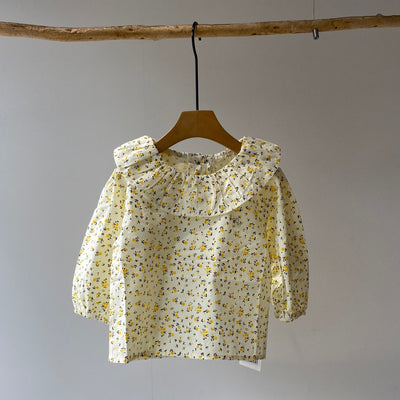 【hamomisi】Ruffle collar shirt(80~100cm)