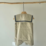 【hamomisi】Sailor sleeveless rompers(73~90)