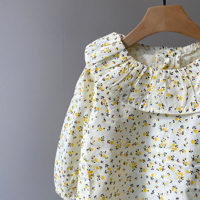 【hamomisi】Ruffle collar shirt(80~100cm)