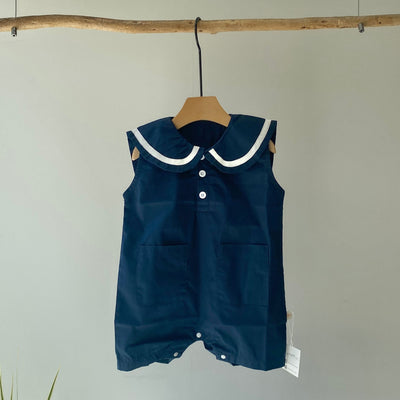 【hamomisi】Sailor sleeveless rompers(73~90)