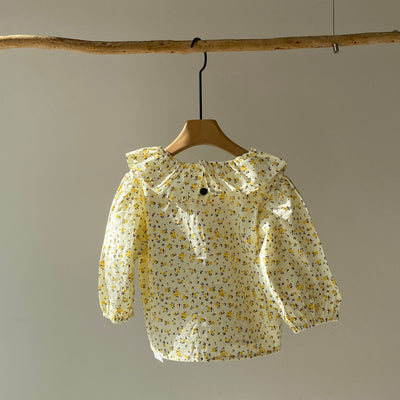 【hamomisi】Ruffle collar shirt(80~100cm)