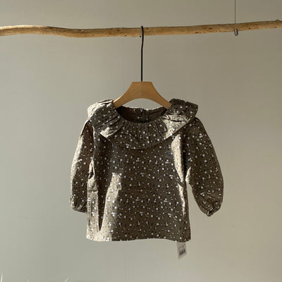 【hamomisi】Ruffle collar shirt(80~100cm)