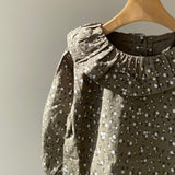 【hamomisi】Ruffle collar shirt(80~100cm)