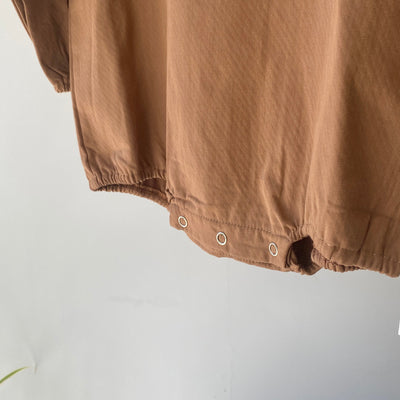 【hamomisi】Warm frill long sleeve Rompers(70.90cm)