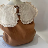 【hamomisi】Warm frill long sleeve Rompers(70.90cm)