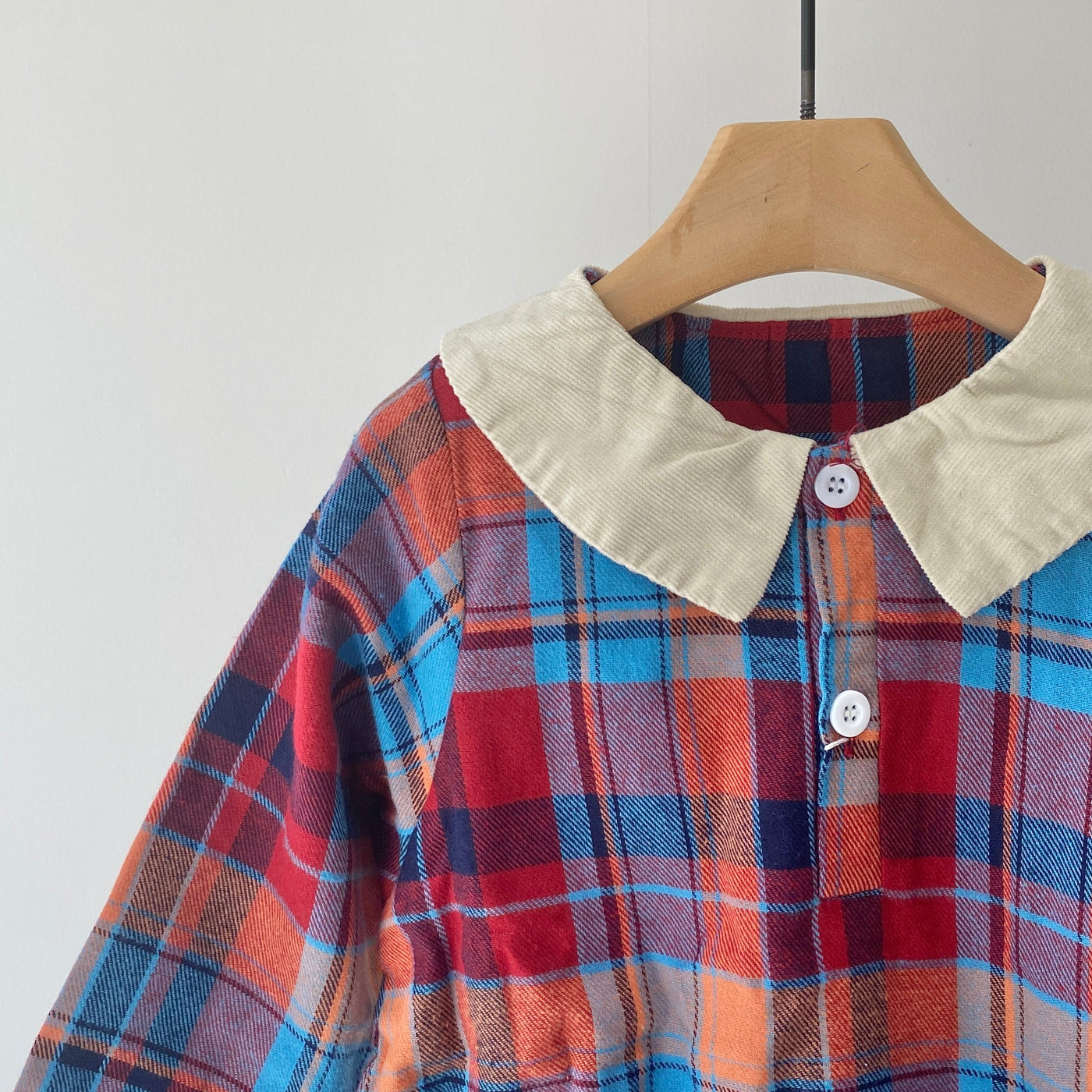 【hamomisi】Check rompers(80.90cm)