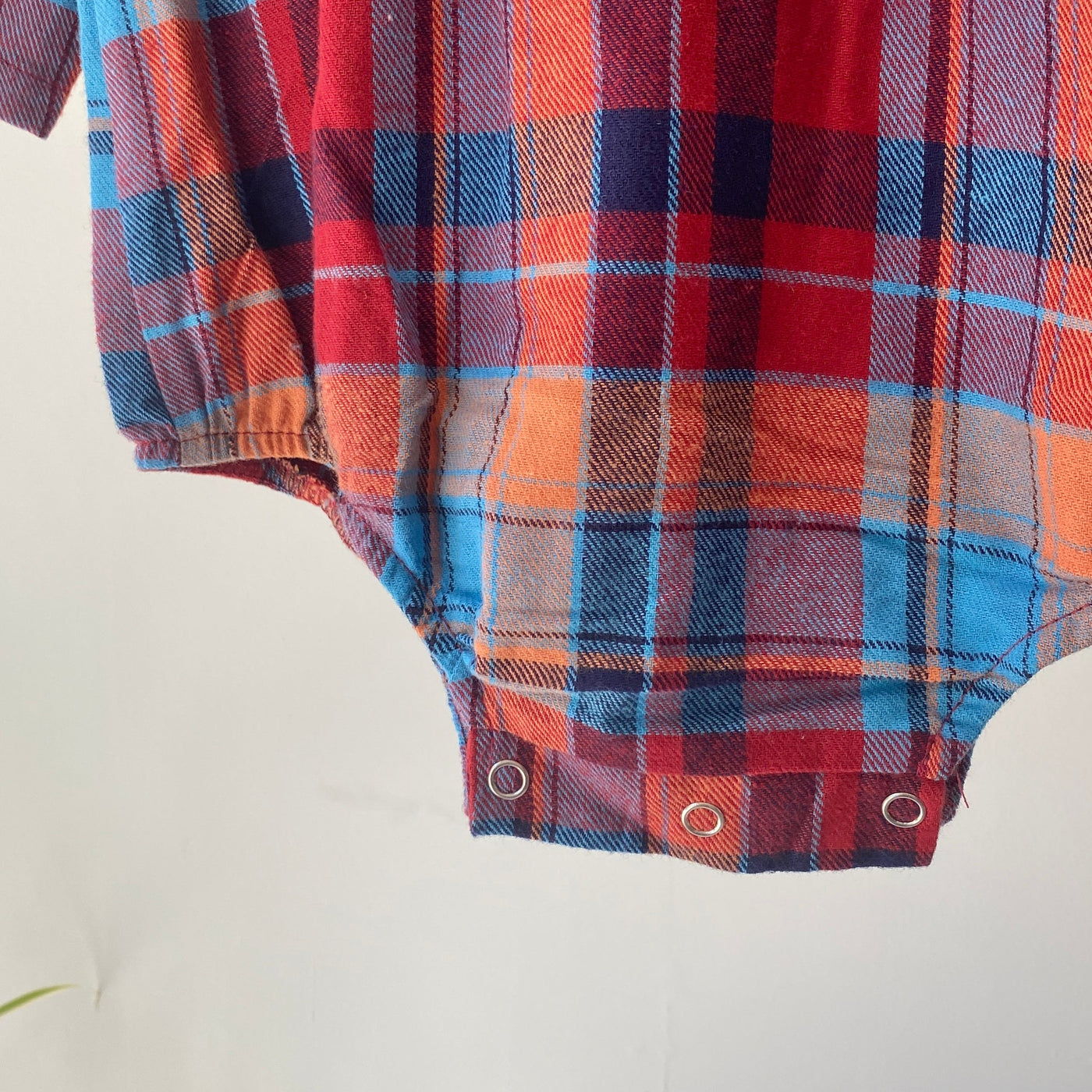 【hamomisi】Check rompers(80.90cm)