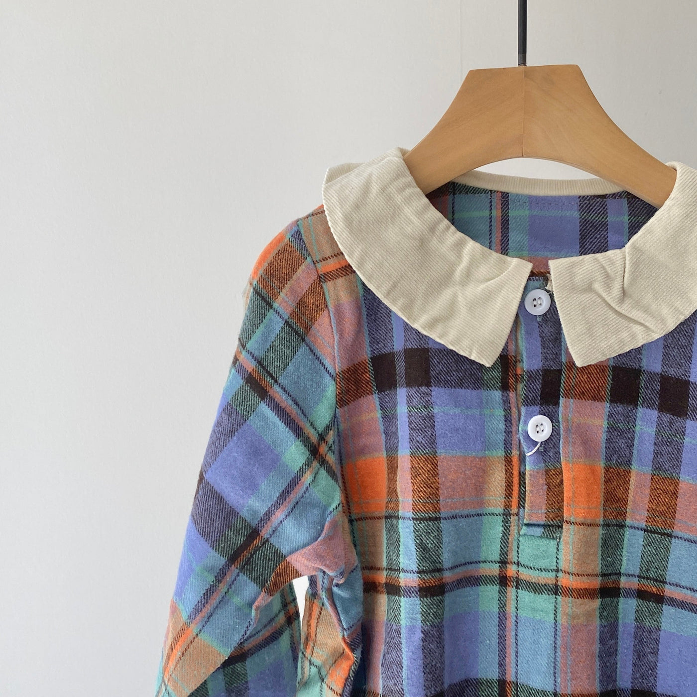 【hamomisi】Check rompers(80.90cm)