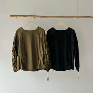 【ハモミシノオトナフク】Sleeve Tuck Pullover