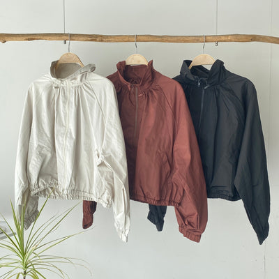 【ハモミシノオトナフク】Drawstring neck blouson