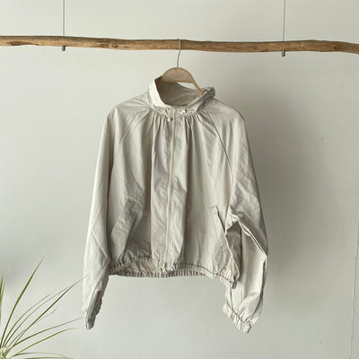 【ハモミシノオトナフク】Drawstring neck blouson