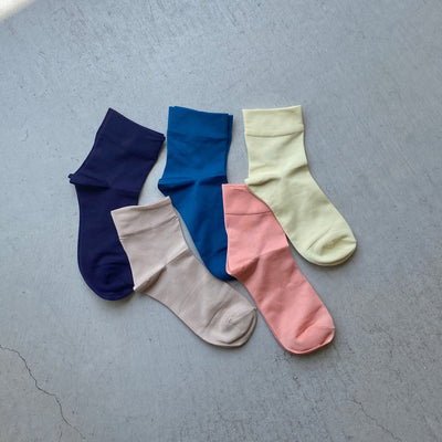 【ハモミシノオトナフク】Plain short socks