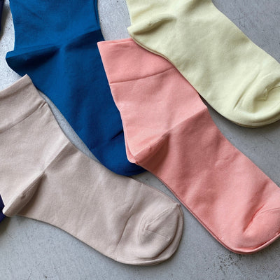 【ハモミシノオトナフク】Plain short socks