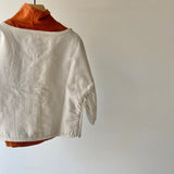 【hamomisi】Striped linen cardigan(80~120)