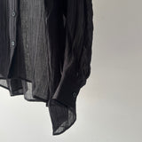 【ハモミシノオトナフク】Sheer Washed Hooded Shirt