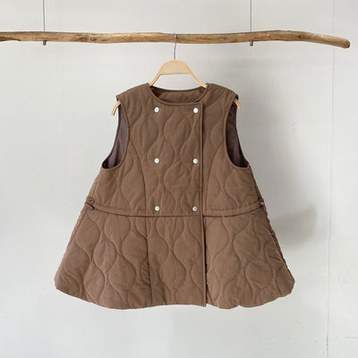 【ハモミシノオトナフク】Quilted flared vest