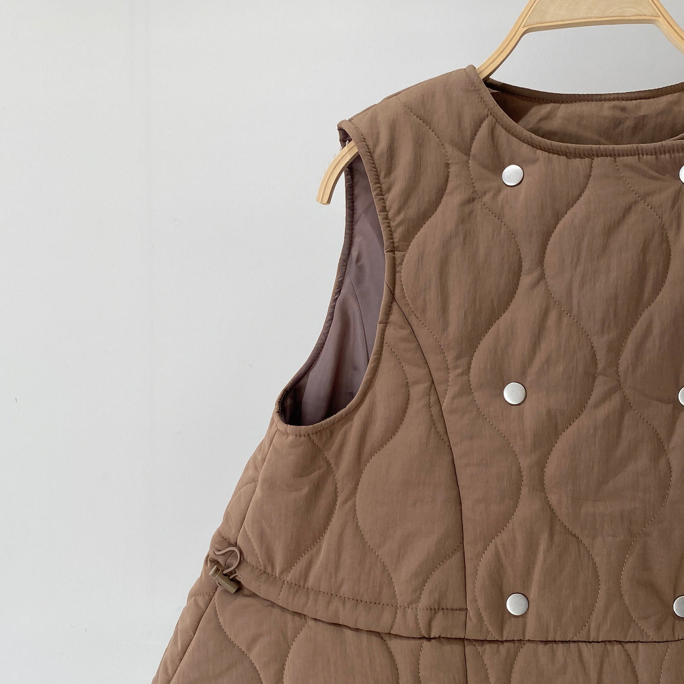 【ハモミシノオトナフク】Quilted flared vest