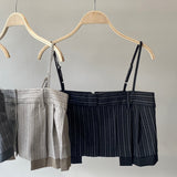 【ハモミシノオトナフク】Herrinbone stripe cami Tops