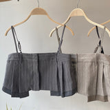 【ハモミシノオトナフク】Herrinbone stripe cami Tops