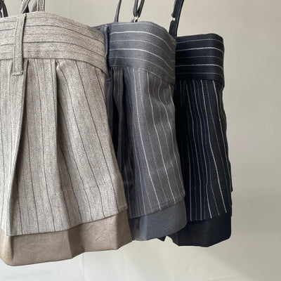 【ハモミシノオトナフク】Herrinbone stripe cami Tops