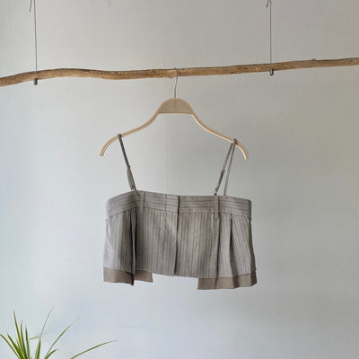 【ハモミシノオトナフク】Herrinbone stripe cami Tops